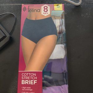 OPEN BOX Felina Women's High Waist Cotton Stretch Briefs 6 Pack Size S $40 9C206